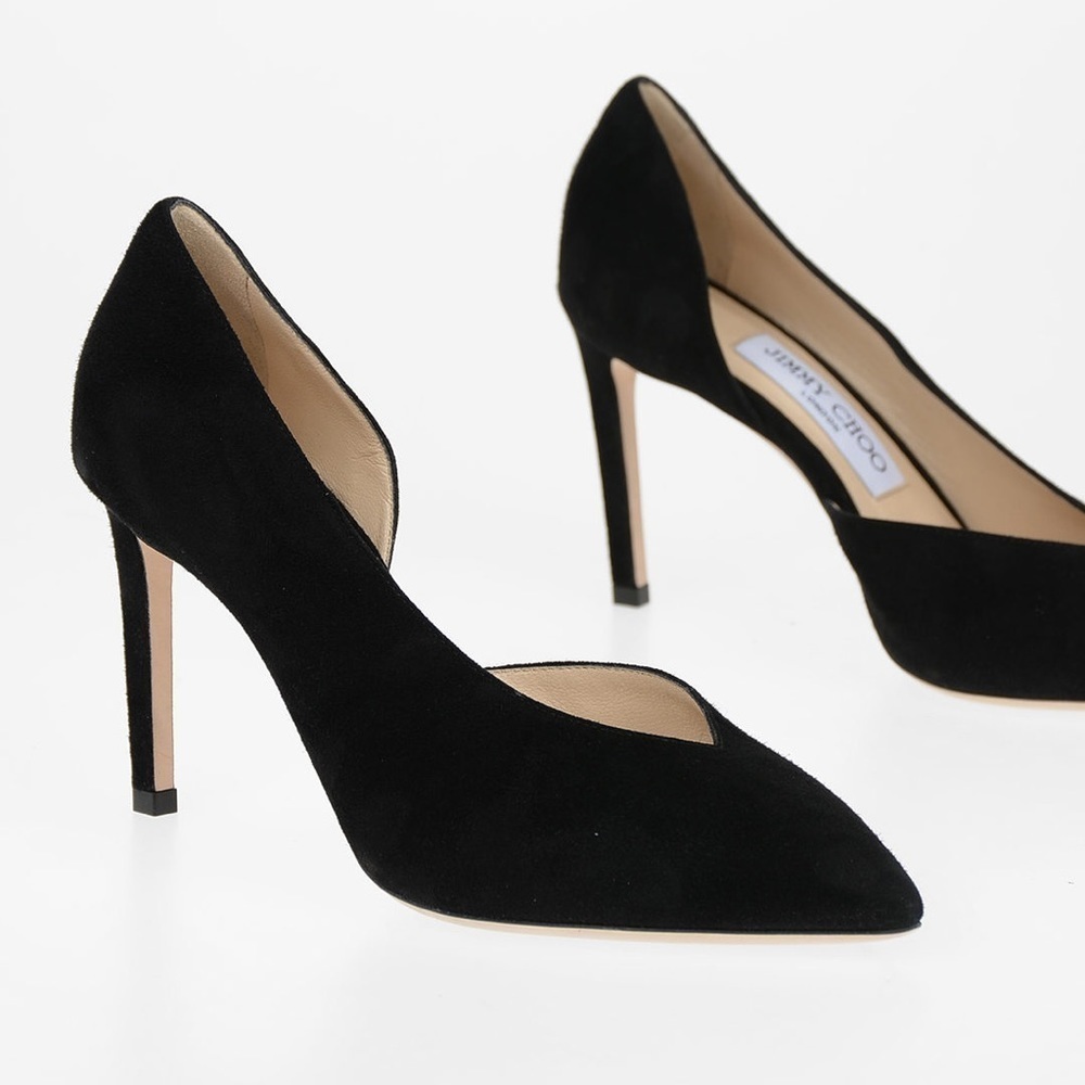 Jimmy Choo / Sophia black suede d’orsay heels pumps 100 Size 39.5 9.5